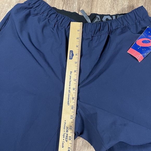 New Asics Calvary Warriors Woven Track Bottom With Pockets Men's Large Navy - Picture 10 of 16